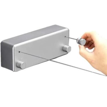 Imagem de Varal De Roupas Retratil Parede Ajustavel Recolhivel Aco Inoxidavel 82