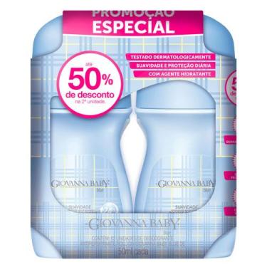 Imagem de Kit Desodorante Roll On Giovanna Baby Blue Com 2 Unidades