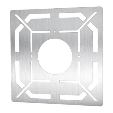 Imagem de Gralara Régua de Medição de Ralos de Piso Prateada, Medidor de Layout, Prático e Multifuncional para Instalação de Azulejos, Localizador de Medidas para, 7.5 Cm Aberto