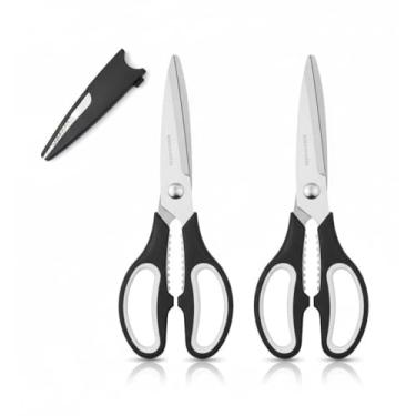 Imagem de Tesoura de Cozinha Multiuso Aço Inoxidável Premium | Corta Frango, Peixe, Churrasco, Temperos e Ossos | Lâmina Afiada + Cabo Ergonômico | Utensílio Profissional para Cozinhar