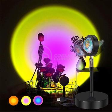 Imagem de Mini Ring Light Sunset Projetor Lâmpada Tiktok Usb Sol