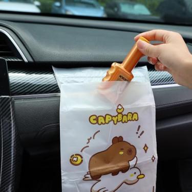 Imagem de 30 pçs/pacote de desenho animado capivara carro saco de lixo descartável portátil auto casa cozinha mesa saco de lixo, 20 * 31 cm (tipo A)