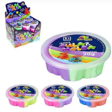 Imagem de Kit 2 Massa Pula e Molda Crie Esculturas Não Gruda Não Suja - zein