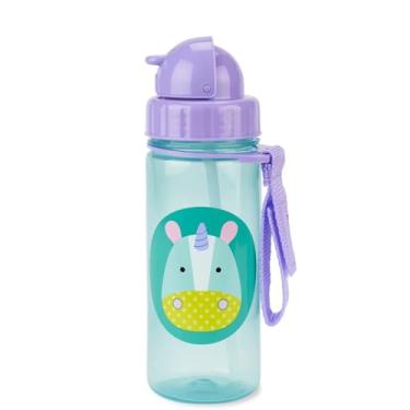 Imagem de Skip Hop Flip Zoo Unicórnio Garrafa Infantil Com Canudo Retrátil Tampa Flip Top Alça Prática Livre De Bpa Estampa Unicornio