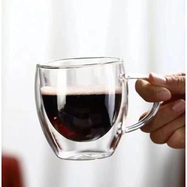 Imagem de Xícara de Vidro Borossilicato 150 ml com Alça – Elegância e Resistência em Cada Gole! (2 unid)