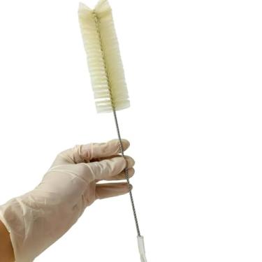 Imagem de Escova para Lavagem de Vidrarias cilíndrica 250 mL limpeza interna de frascos e tubos Neobio maior eficiência de higienização