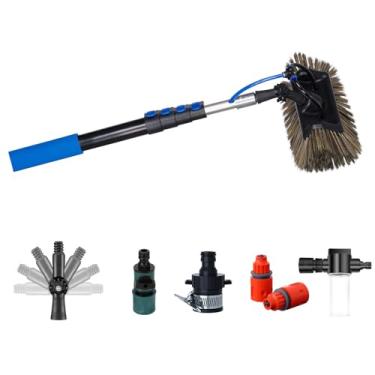 Imagem de SPXMQSS Escova de limpeza de janela, escova telescópica, painel solar, escova de limpeza telescópica, varas de limpeza de janela com escova para painéis solares, janelas, telhados, carros 7,2 m