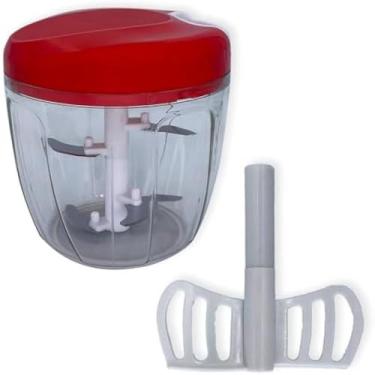 Imagem de Processador de alimentos manual grande com 5 laminas de inox, potente, duradouro.