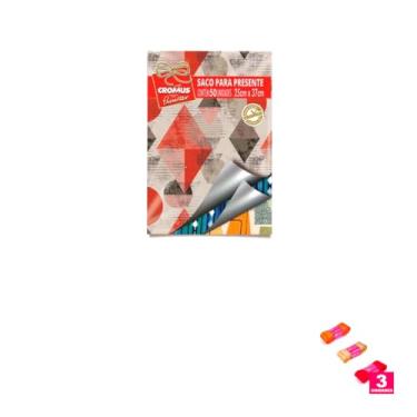 Imagem de Kit Saco Metalizado 30x44cm C/50 Unidades + Fita Cetim 38mm x 10 Metros