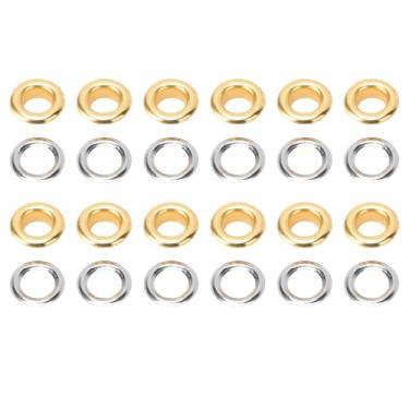 Imagem de AYNEFY 300 Conjunto de Ilhas de Latão, ilhó de Metal ilhó de 8 Mm de Diâmetro Interno do Kit de Fixadores de Couro Com Finos Rebites de Bronze para As Cortinas de Lonas de Tecido (Ouro)