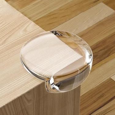 Imagem de Pacote com 12 protetores de canto esféricos de PVC transparente – Protetores de borda adesivos à prova de batidas 3M, capas invisíveis duráveis para mesas, armários e balcões