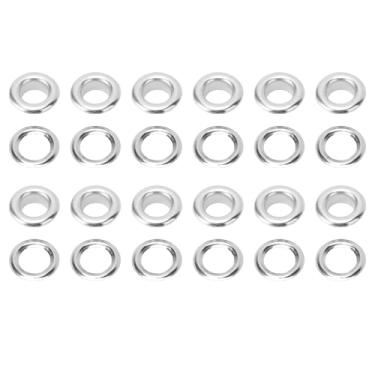 Imagem de AYNEFY 300 Conjunto de Ilhas de Latão, ilhó de Metal ilhó de 8 Mm de Diâmetro Interno do Kit de Fixadores de Couro Com Finos Rebites de Bronze para As Cortinas de Lonas de Tecido (Prata)