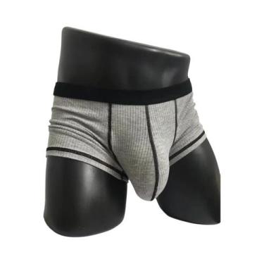 Imagem de Cueca boxer masculina de alta elasticidade e bolsos grandes, shorts ma