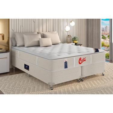 Imagem de Cama Box + Colchão Castor Queen Super Luxo Vitagel One Face Pocket 158