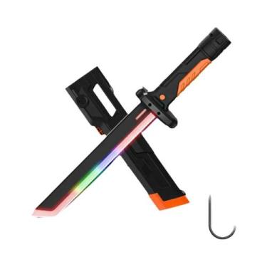 Imagem de Espada De Luz Colorida Brinquedo De Batalha Com Spray Espada Laser Dup