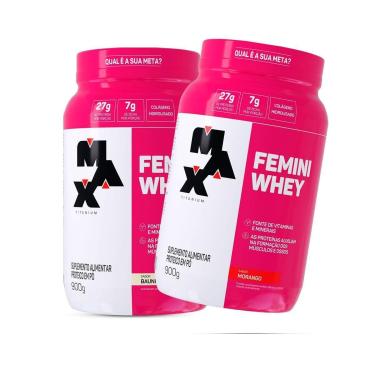 Imagem de Combo 2 Unidades Femini Whey 900g Suplemento Original-Feminino