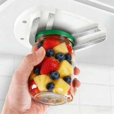 Imagem de 1 abridor de garrafa para mãos fracas idosos com artrite com ranhuras duplas em forma de U abridor de garrafa para qualquer tamanho de tampa, ferramenta abridor de lata de aço inoxidável 304 com uma