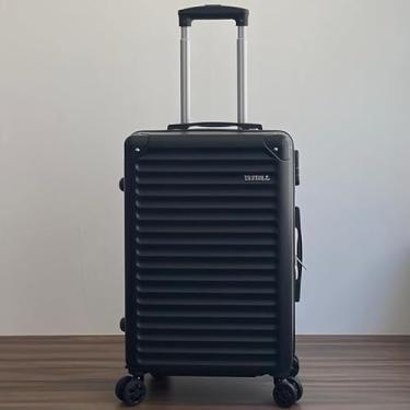 Imagem de Mala de Bordo ABS 10kg 17” a 21” Polegadas Mala de Viagem com Rodinhas 360° Cadeado Código (Preto-21”(14-15KG)123321)