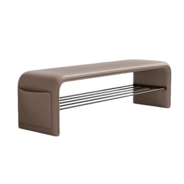 Imagem de Armários para sapatos com prateleiras para sapatos Sapateira integrada na cabeceira do quarto banco longo porta sapateira casa(100cm)