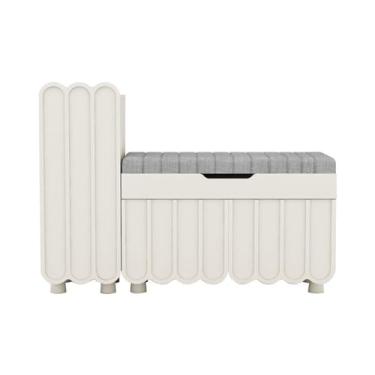 Imagem de Armários para sapatos com prateleiras para sapatos Banco de sapato, armário armazenamento, prateleira para corredor porta da frente sala estar mudroom