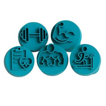 Imagem de Kit Carimbo Marcador Brigadeiros MUSCULAÇÃO ACADEMIA GYM - 3DMIX