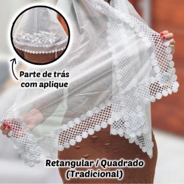 Imagem de Véu Ccb Congregação Cristã Com Aplique Floral (modelo Bruna) - Central