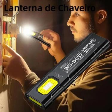 Imagem de Lanterna De Chaveiro LED Recarregável USB-C 550 Lúmens Mini Tocha Magn