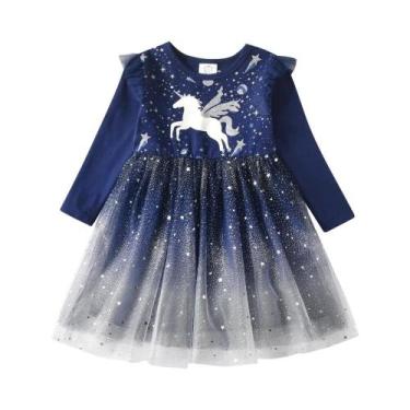 Imagem de Vestido De Princesa Com Estampa De Galáxia Estrelada Para Meninas, Man