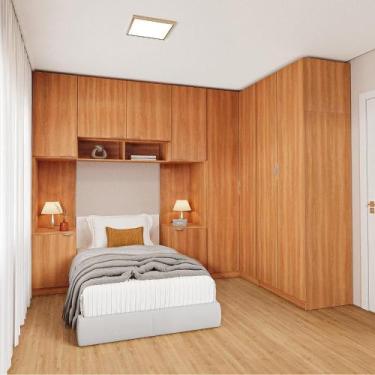 Imagem de Guarda-roupa Modulado de Canto 10 Portas 6 Peças Hera Cabecasa Madeira