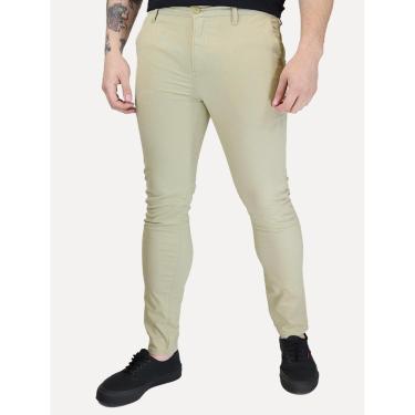 Imagem de Calça Calvin Klein Jeans Masculina RE Issue Label Cáqui Claro-Masculino