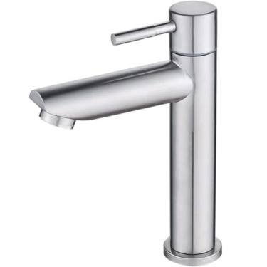 Imagem de torneira para banheiro inox metal bancada Torneira fria simples para lavatório(A)