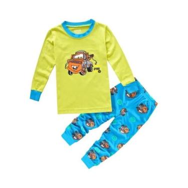 Imagem de Conjunto De Pijamas De Carros McQueen Para Meninos, Pijamas De Algodão