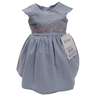 Imagem de Vestido Bebê Menina Luxo Bordado Festa Verão Paraiso 15504-Feminino