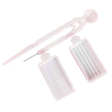 Imagem de Generic Conjunto de 3 Mini Miçangas Fusíveis de 2,6 mm com Bandeja Organizadora para Miçangas de Ferro, Ideal para Artesanato e Projetos DIY, Branco