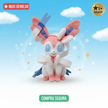 Imagem de Pelúcia Sylveon Pokémon  21cm, Macia e Colecionável - TAKARA TOMY