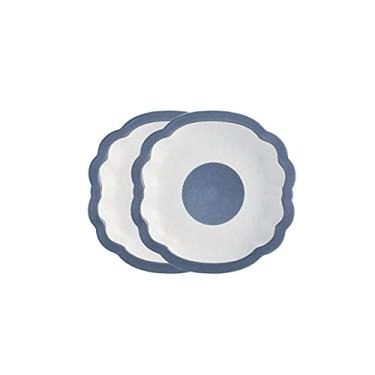 Imagem de Prato de jantar pratos de jantar de porcelana durável, estilo japonês, 20 cm, pratos de cerâmica criativos sob o esmalte para bife, macarrão, peixe e pratos de aperitivo (conjunto de 4) pratos de