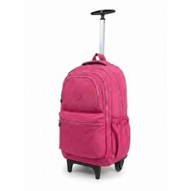 Imagem de Mochila De Rodinha Juvenil Escolar Feminino Masculino Haste de Alumini