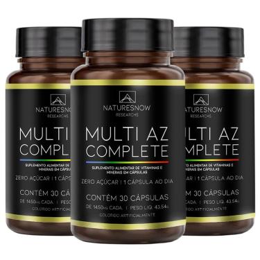 Imagem de 3X MULTIVITAMINICO MULTI A-Z COMPLETE 30 CÃ PSULAS - NATURES NOW-Unissex