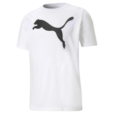 Imagem de Camiseta Puma Masculina Essentials Logo Poly DryCELL Branca-Masculino