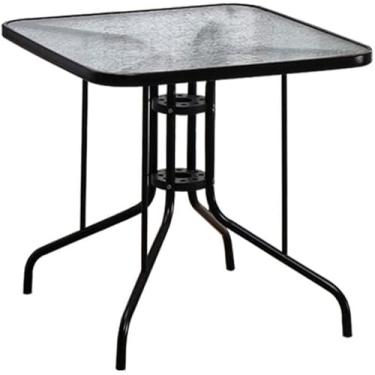 Imagem de Mesa lateral de sofá redonda pequena de vidro com pernas de aço inoxidável com prateleira de armazenamento, transparente (tamanho: G)