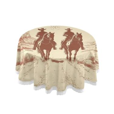 Imagem de Qilmy Toalha de mesa redonda de palmeira de treliça verde, 152 cm, resistente à água, à prova de derramamento, capa de mesa grande para jantar de reunião de família em ambientes internos e externos