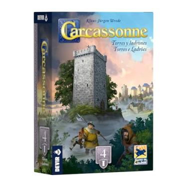 Imagem de DEVIR - CARCASSONNE EXP 4 - TORRES E LADROES NOVA EDICAO - JOGO DE TABULEIRO - 2 A 5 JOGADORES - IDADE: 7 ANOS