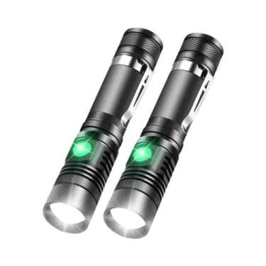 Imagem de Lanterna LED T6 Ultra Brilhante Recarregável 4 Modos Zoomável Bateria 