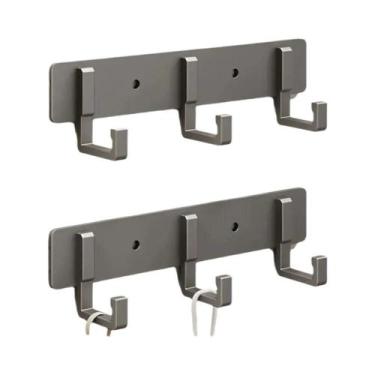 Imagem de Gancho Adesivo De Parede Para Roupas, Suporte Para Toalhas Com Capacid