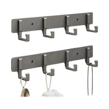 Imagem de Gancho Adesivo De Parede Para Roupas, Suporte Para Toalhas Com Capacid