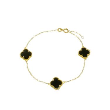 Imagem de Pulseira Feminina Ouro 18k/750 Trevo De Zircônia