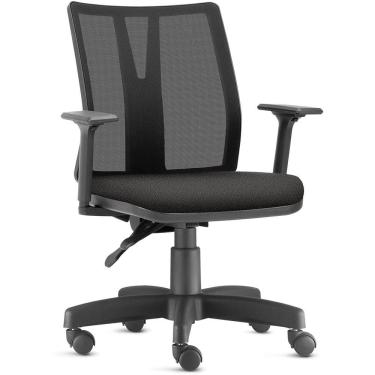 Imagem de Cadeira de Escritório Diretor Giratória Executiva Addit F02 Crepe Preto - Lyam Decor