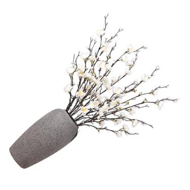 Imagem de GLOGLOW Outros Itens Decorativos Flor, Decoração de Seda Realista, Hastes Longas de 55 Cm, Casamento e Decoração de Casa Arranjo de Ameixa Falsa Nan (Branco)