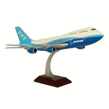 Imagem de Avião Miniatura Boeing 747 Colecionável de Resina Escala 1:200 Com Base Expositora