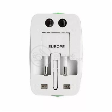 Imagem de Adaptador Tomada Universal Padrão 150 Países Uk Europa Eua Asia Viagem Bivolt 110/220 Bivolt Aio